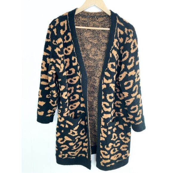 ComfyLuxe LEOPARD PATTERN LUXURY SOFT ROBE W/ FRONT POCKETS OS - Picture 3 of 9